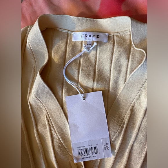 Frame - Long Rib Cardi in Butter - Picture 6 of 6